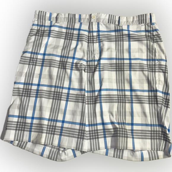 Nike Other - Nike Golf‎ Tour Performance Dri-Fit Shorts Blue Gray White Plaid Size 40